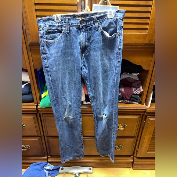 Classic Ripped Straight Lucky Brand Mens Jeans - Picture 1 of 4